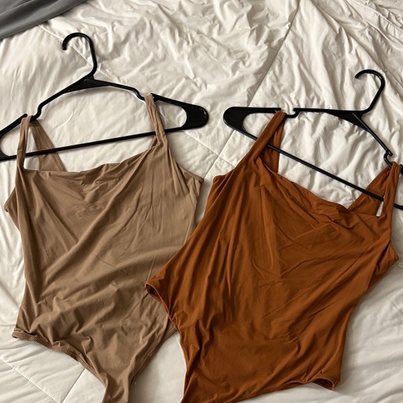 SKIMS Tops - TWO SKIMS fits everybody square neck bodysuits